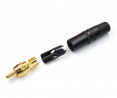 RCA cable plug - black