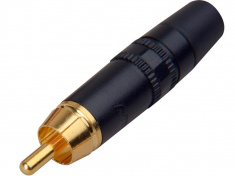 RCA cable plug - black