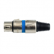 Konektor 3pin XLR F modrý