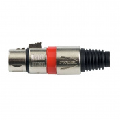 Konektor 3pin XLR F červený